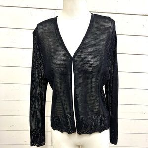 St. John evening by Marie gray cardigan black size 12